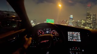 CHICAGO HIGHWAY POV DRIVING MY HELLCAT [upl. by Akihdar903]