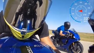 Kawasaki H2 vs Ducati 1299 vs Yamaha R1 vs Kawasaki ZX10R vs BMW S1000RR vs GSXR 1000R [upl. by Tricia]