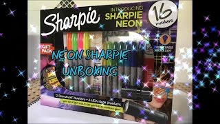 SHARPIE NEON MARKERquotS UNBOXING amp REVIEW [upl. by Duston]