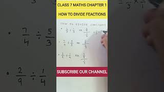 Ninja Technique To Divide Fraction  class 7 maths chapter 1  class 7 integers [upl. by Giamo]