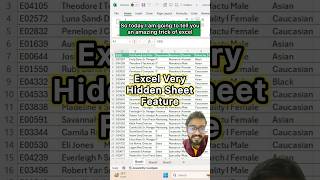 Excel Very Hidden Sheet Feature‼️Amazing Trick of Excel exceltricks excel exceltutorial shorts [upl. by Ttenaj]