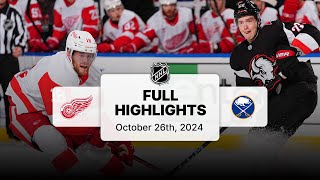 Red Wings at Sabres  October 26 2024  NHL Full Game Highlights [upl. by Amikehs]