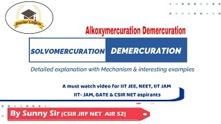 solvo mercuration demercuration mechanism alkoxymercuration demercuration mechanism oxymercuration [upl. by Rotsen]