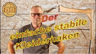 DIY Einfacher stabiler Kleiderhaken aus RestHolz ohne Leim  StickerTausch  KanalInfo [upl. by Ahseinet43]