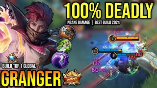 GRANGER BEST BUILD 2024  BUILD TOP GLOBAL GRANGER GAMEPLAY  MOBILE LEGENDS✓ [upl. by Ainelec534]