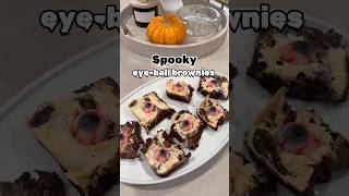 Save this for next year😭💀 spookybrownies eyeballbrownies halloweenrecipes [upl. by Odnarb]