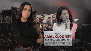 How Amal Clooney has disappeared on Gaza for 7 months [upl. by Adnauqal]