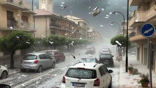 Tornado in Italia  tromba daria ginosa marina Taranto maltempo oggi [upl. by Souvaine347]