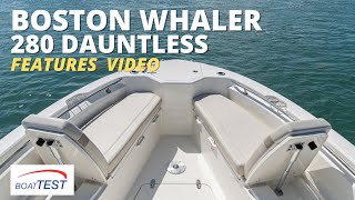 Boston Whaler 280 Dauntless Features Video 2023 by BoatTESTcom [upl. by Wolram]