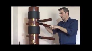 wooden dummy wing chun kung fu wood master wm 10 spring arm [upl. by Idonna]