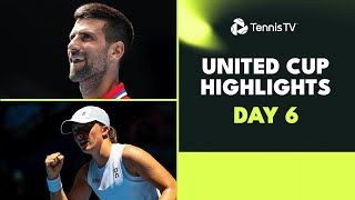 Djokovic vs De Minaur Swiatek Tsitsipas amp Garcia Feature  United Cup 2024 Day 6 Highlights [upl. by Serrano]