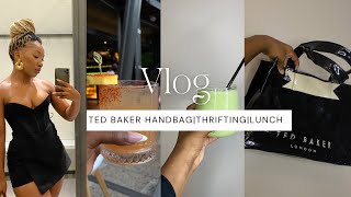 Vlog I bought a Ted Baker hand bag I went thriftingGrocery top upslunch dateSA YOUTUBER 🇿🇦❤️ [upl. by Blondie]