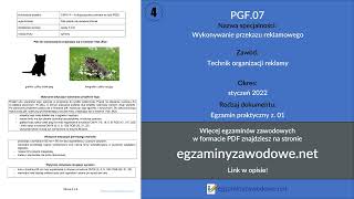 Egzamin zawodowy praktyczny z 01 PGF07 Wykonywanie przekazu reklamowego styczeń 2022 [upl. by Niamreg253]