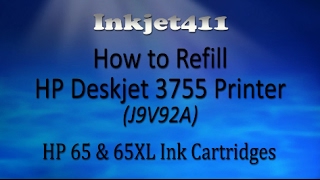 HP DeskJet 3755 J9V92A Printer Ink Refill [upl. by Hayarahs66]