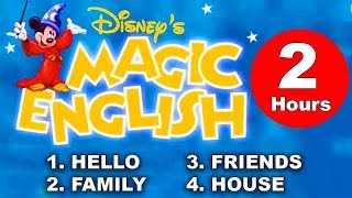 Magic English 2 Hours  ESL Disney Cartoons for Children [upl. by Florida520]