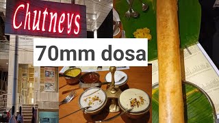 Longest 70mm dosanear lb nagarChutneys restaurantbigdosa70mm Hyderabadbiggest sizedosa [upl. by Wilhelm]