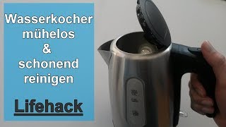 Wasserkocher mit Essig und Backpulver entkalken amp reinigen – Schonend mühelos ohne Chemie  Lifehack [upl. by Yduj368]