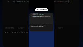 Simple Python Web Scraper in 15 Seconds 🔍 PythonWebScraping [upl. by Lorena507]