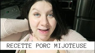 04092017 Recette dautomne Porc à la mijoteuse [upl. by Adikram]