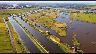 Kinderdijk Windmills in 4 seasons Unesco World Heritage Dutch Mills [upl. by Anaeda]