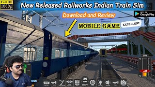 Newly Released First Look Railworks Indian Train Sim  Mobile Game Telugu Gamer World [upl. by Olodort119]