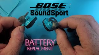 Bose SoundSport headphones battery replacement [upl. by Hayott409]