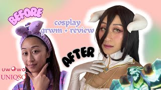 ✨cosplay grwm  review✨ albedo from overlord 💀😈 [upl. by Yrelle]