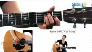 How to Play quotOur Songquot by Taylor Swift on Guitar [upl. by Ecinaj856]