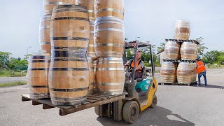 Amazing Way They Build Millions of Traditional Wine Barrels [upl. by Emaj]