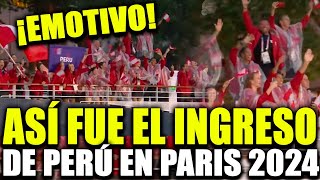 ¡PERÚ EMOTIVO ASI FUE EL IMPRESIONANTE INGRESO DE LA DELEGACION PERUANA EN J OLIMPICOS PARIS 2024 [upl. by Elga]