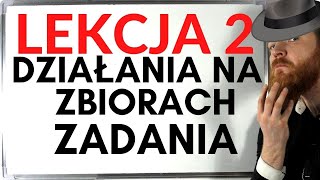 DZIAŁANIA NA ZBIORACH ZADANIA LEKCJE Z FSOREM 2 [upl. by Armond623]