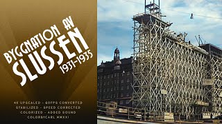 Byggnation av Slussen 1935  Remastered HD 60fps [upl. by Nac]