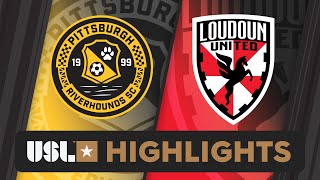 7272024  Pittsburgh Riverhounds SC vs Loudoun United FC  Game Highlights [upl. by Aierdna]