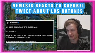 Nemesis Reacts to CAEDREL Tweet About LOS RATONES 👀 [upl. by Imaon]