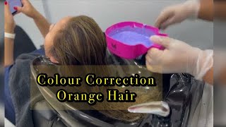 How To Colour Correction Orange Hair RINSAGE FOR ORANGE HAIR  15 minutes COLOUR CORRECTION hair [upl. by Enytsuj]