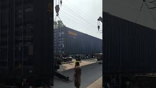 What happened when a container pick up from the trailer short seniorworking creativevideo [upl. by Rosalyn739]