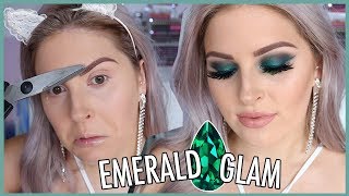 Glam Emerald Makeup 🐸💍 GEMSTONE SERIES [upl. by Amar]