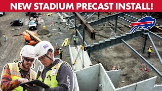 New Highmark Stadium Precast Concrete Installation  Buffalo Bills [upl. by Irrahs]