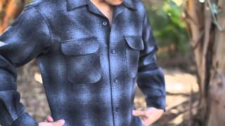 Pendleton Blue and Grey Mens Flannel Board Shirt  Details [upl. by Stepha]