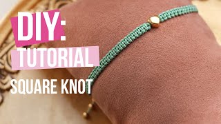 Sieraden maken Basistechniek macramé square knot [upl. by Wendie]