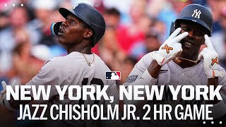 New York Jazz Jazz Chisholm Jr’s TWO HOME RUN game [upl. by Eirrehs148]