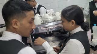 BHM 5Th semester barista  Practical students  practice time sasthm college  Biratnagar [upl. by Suirada]