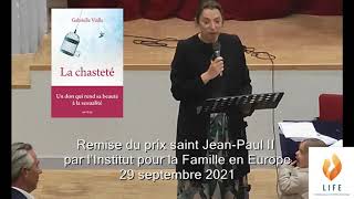 quotla Chastetéquot de Gabrielle Vialla lauréat du prix st Jean Paul II pour la Famille lAmour et la Vie [upl. by Can]