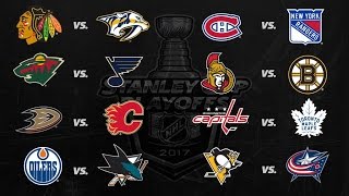 2017 Stanley Cup Playoffs  Round 1  All Goals [upl. by Enilatan]