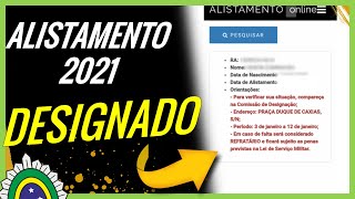 Designado No Alistamento Militar Obrigatório 2021│O Que Significa │Alistamento Militar 2021 [upl. by Tomkiel]