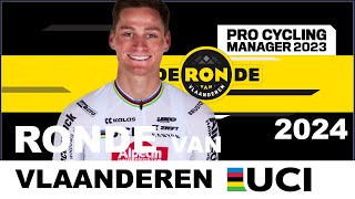 Ronde Van Vlaanderen 2024  MVDP solo  EXT  Pro Cycling Manager 2023 [upl. by Eeuqram]