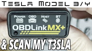 Tesla Model 3Y  OBDLink MX and scan my T3SLA [upl. by Nnyltiak]