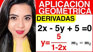 APLICACIÓN GEOMÉTRICA DE LA DERIVADA  Ejercicio 2 [upl. by Justicz]