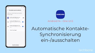 Automatische Synchronisierung der Kontakte einausschalten  Samsung Android 14  One UI 6 [upl. by Stacee10]