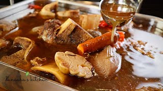 beef bone stockbroth recipe [upl. by Yul]